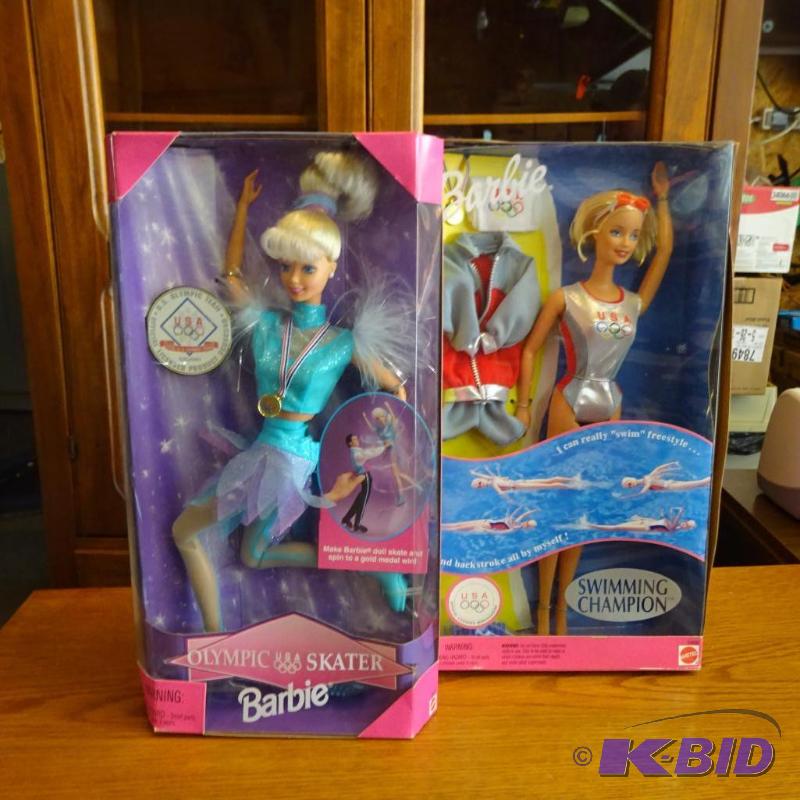 lot 91 image: Olymic skater, Swimming champion Barbie...