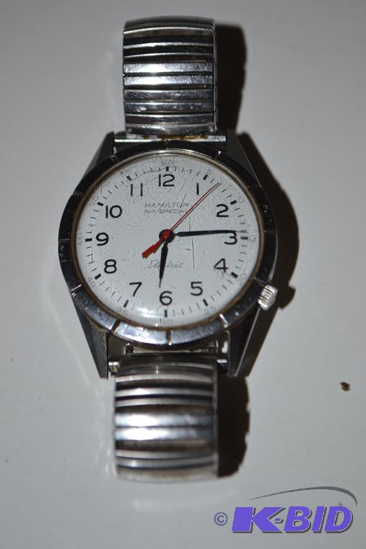 lot 109 image: Hamilton RR Special electric watch, inside sa...
