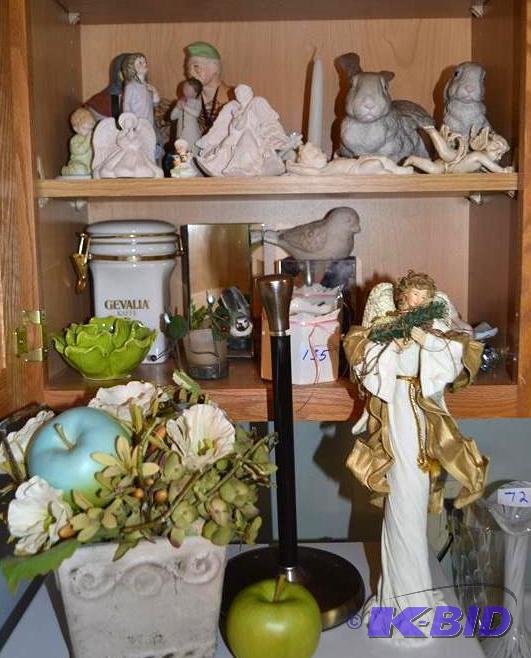 lot 135 image: Contents of 2 shelves in cabinet- &nbspAngel...