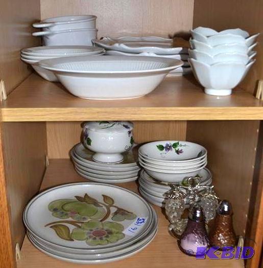 lot 161 image: Lot of misc. dishes. Nice dishes not complete...