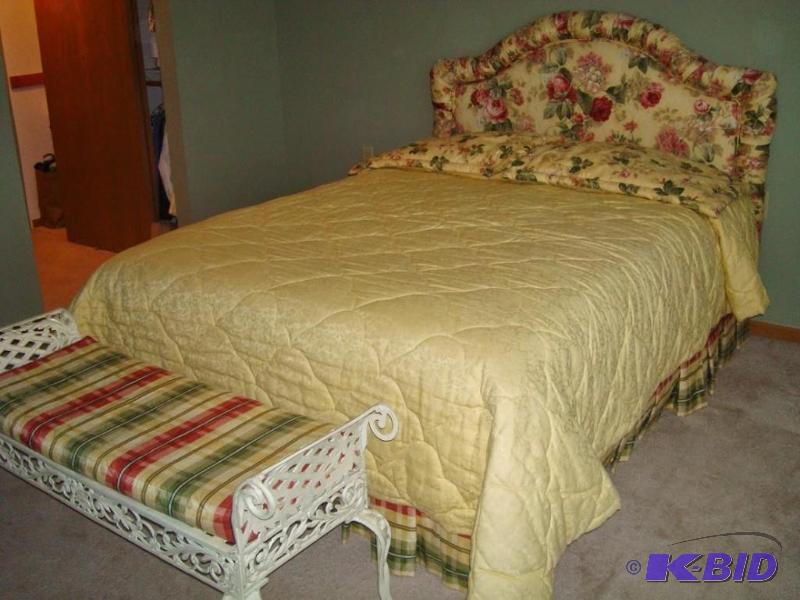 lot 176 image: Queen Size Headboard custom designed with bed...