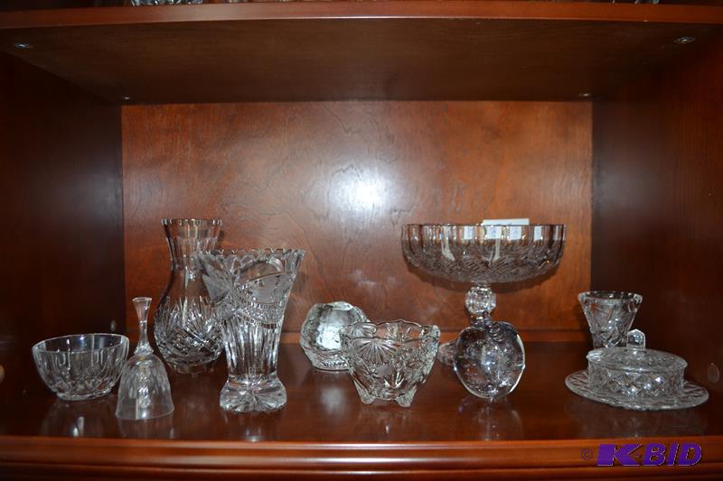 lot 35 image: Beautiful Hand Cut Crystal pieces including ...