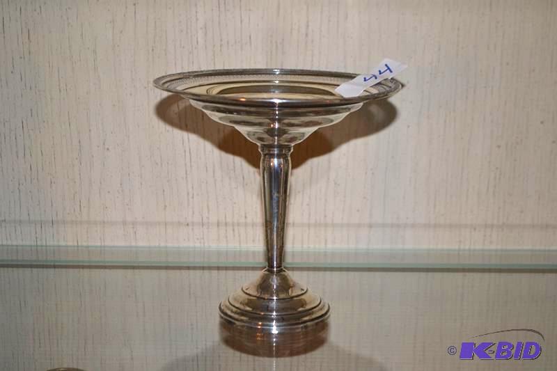 lot 44 image: Antique Candy dish, sterling reinforced with ...