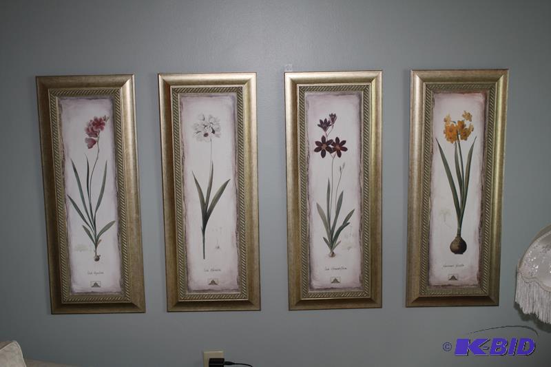 lot 49 image: 4 Framed flower paintings, Ixia&nbspLyalina,...