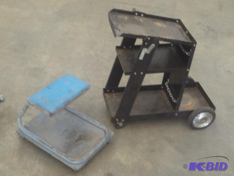 (1) Welder Cart &amp (1) Work Stool...