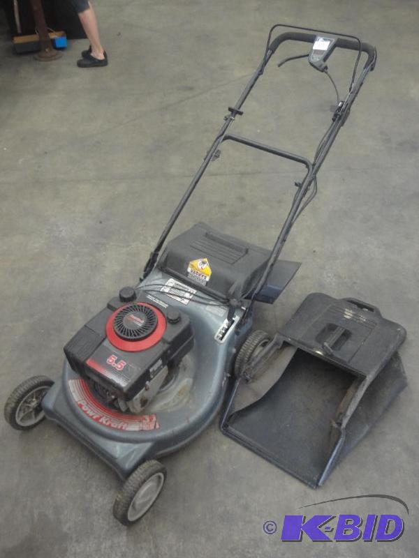Powr Kraft 5 5hp 21 Lawn Mower With Bag Loretto Equipment 217 Powr Kraft 5 5hp 21 Lawn Mower With Bag Loretto Equipment 217 K Bid