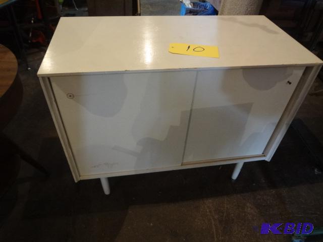 lot 10 image: Midcentury Cabinet w sliding Front...