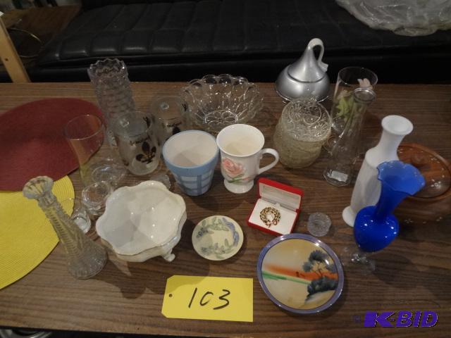lot 103 image: Glass, Porcelain Stuff...