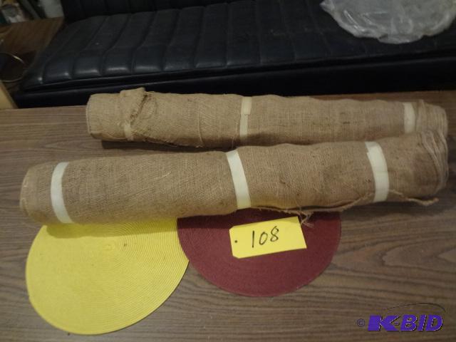 lot 108 image: Two Rolls of Burlap...