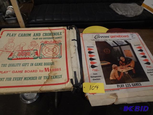 lot 109 image: Two Carrom Game Boards...