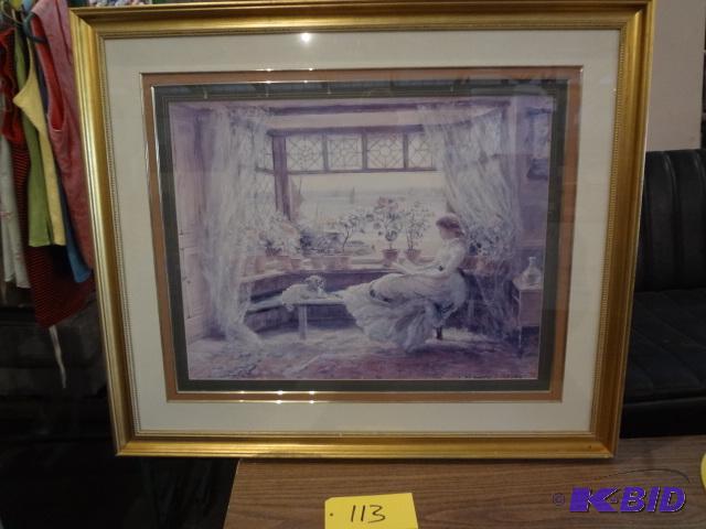 lot 113 image: Large Lady Print...