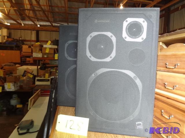 lot 128 image: Speakers, Hitachi...