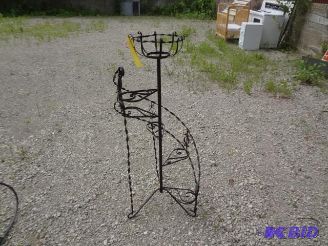 lot 134 image: Wrought Iron Plant Stand...