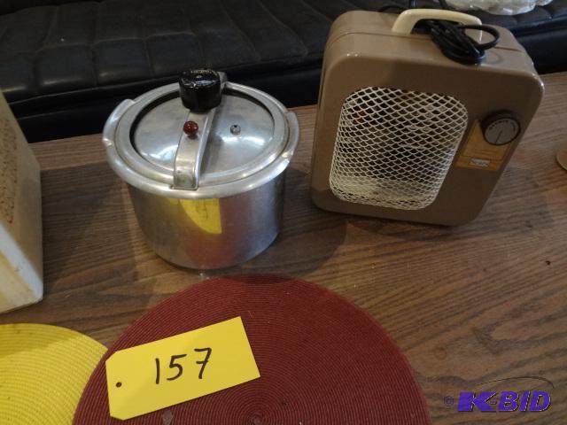 lot 157 image: Pressure Cooker, Heater...