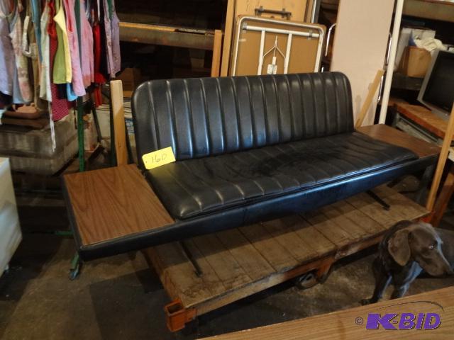lot 160 image: Black Couch, Bench, unusual, neat...