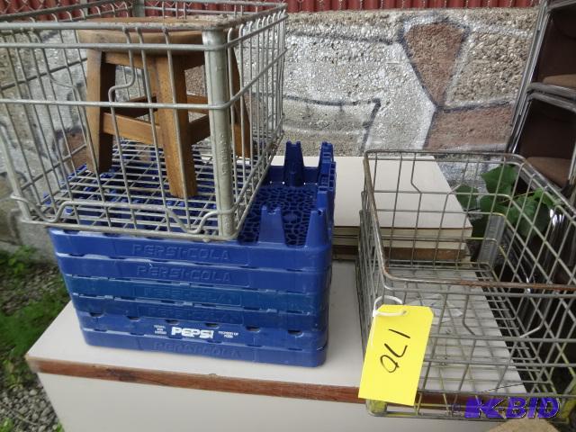 lot 170 image: Crates, stool...