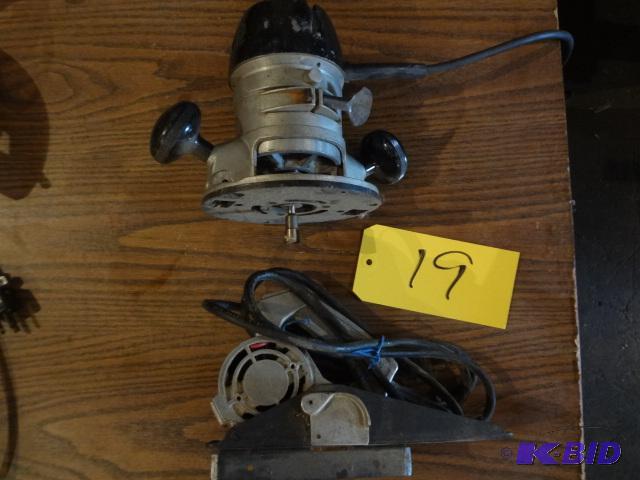 lot 19 image: Craftsman Router and Planer...
