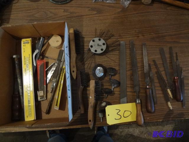 lot 30 image: Lot of Files, Wire Brushes, Blades , Punches...