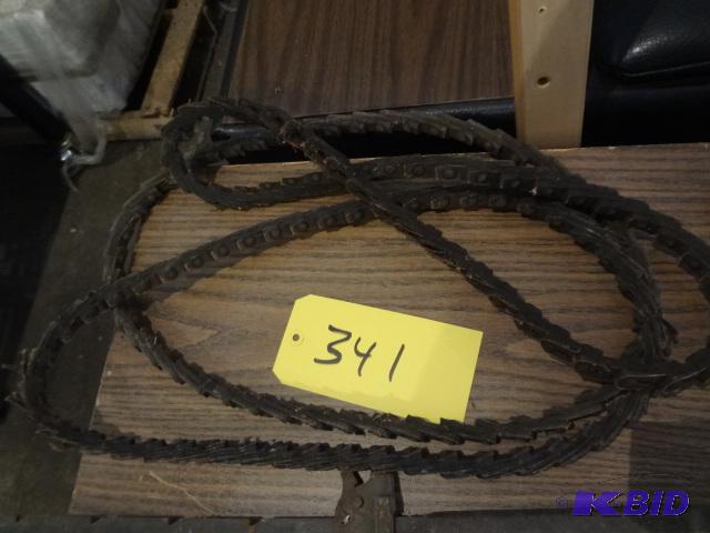 lot 341 image: (3) Drive Belts, appear to be crafted from Le...