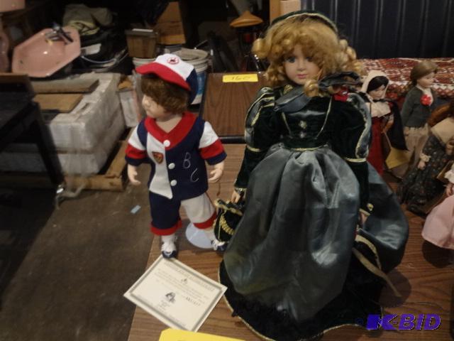 lot 353 image: (2) Porcelain Dolls...