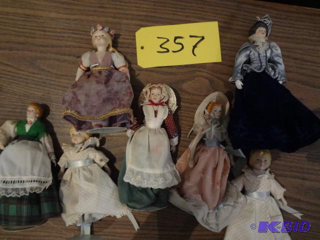 lot 357 image: (7) Avon Porcelain Dolls...