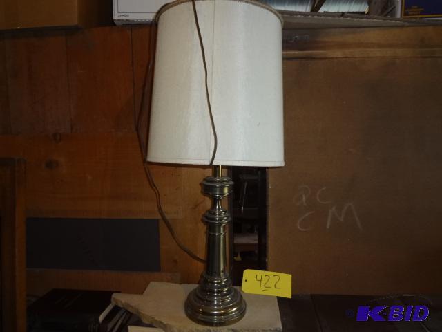 lot 422 image: Heavy Brass Lamp...