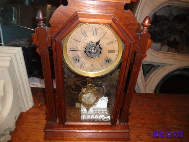 lot 435 image: Ansonia Clock, very nice condition, has a ver...