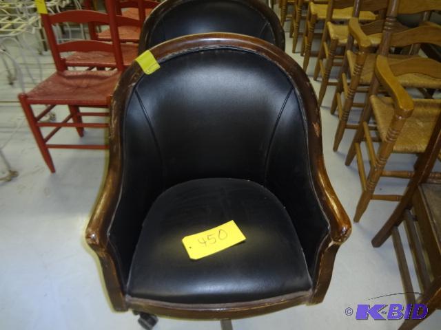 lot 450 image: Barrel Back Chairs...