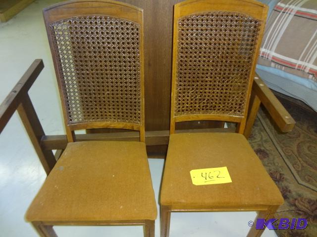 lot 462 image: (2) Cane Backed Chairs...