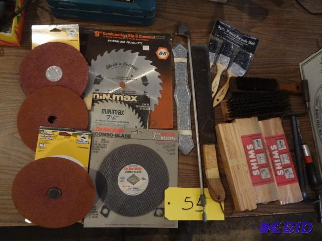 lot 55 image: Blades, Shims, Brushes...