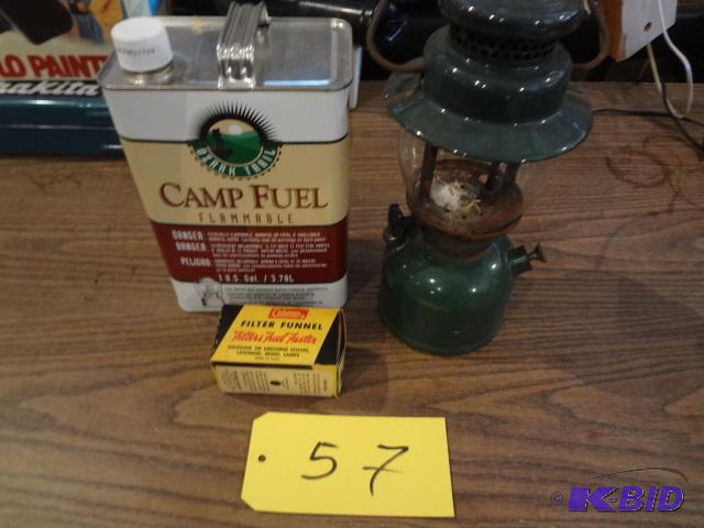 lot 57 image: Coleman Lantern, Fuel, Mantels...