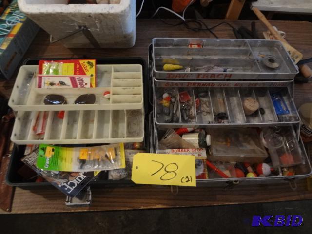 lot 78 image: Two Old Tackle Boxes full of fishing stuff...