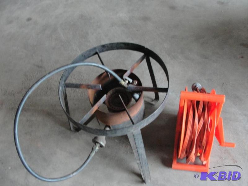 Propane Cooker Stand and Wind up Extension co...