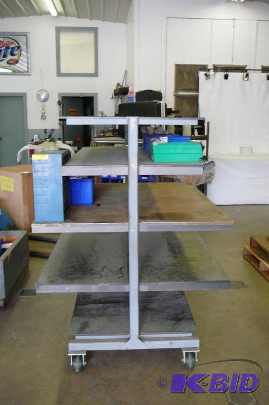 Steel Cart on Casters with 5 Shelves 56 wide ...