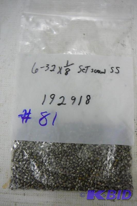 6 - 32 x 18 SS Set Screws...