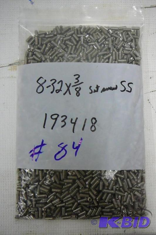 8 - 32 x 38 SS Set Screws...