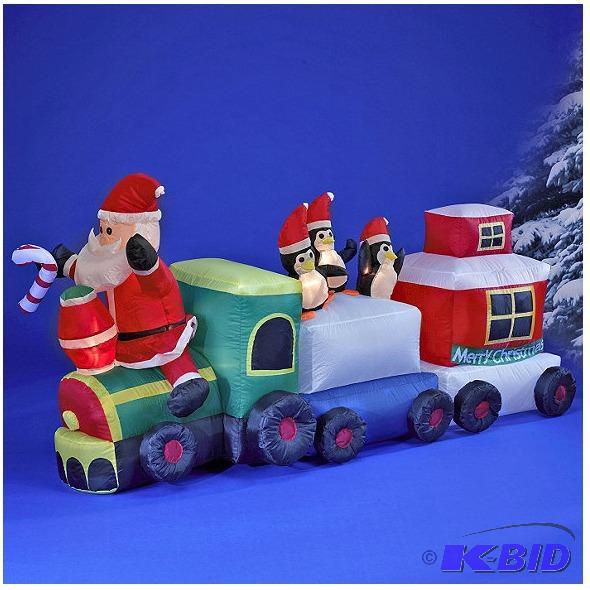 lot 57 image: 8ft Inflatable Christmas Train PG421