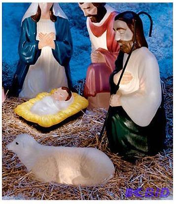 lot 60 image: 28 Nativity Shepherd wSheep N8844