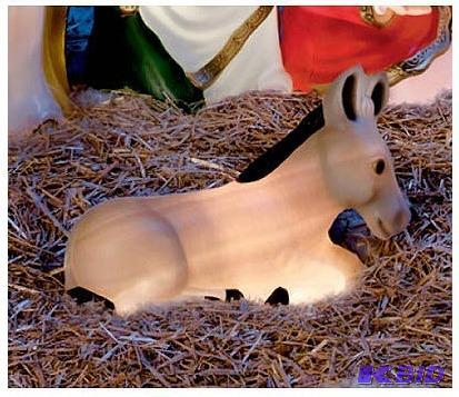 lot 67 image: 19 Lighted Nativity Donkey N8846