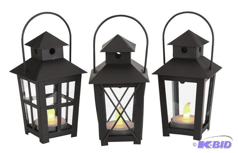lot 74 image: 6pc Metal Candle Lantern Set QA956