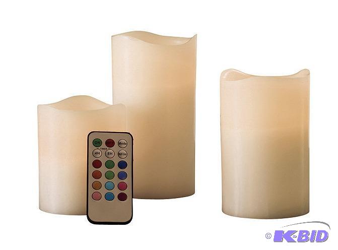 lot 76 image: 3pc Color Change Candle Set PH496