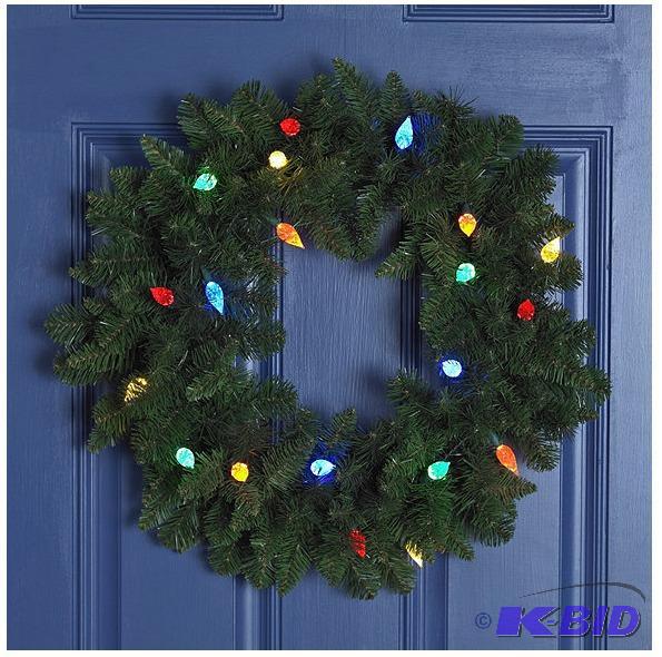lot 77 image: (2) Alcove 24 LED Lit Wreath PG436