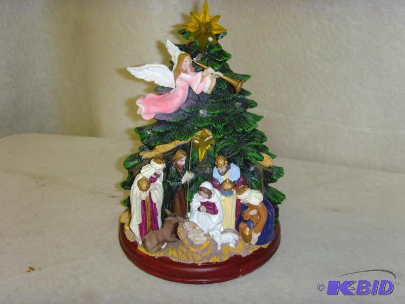 lot 86 image: 10-inch Lighted Nativity Tree