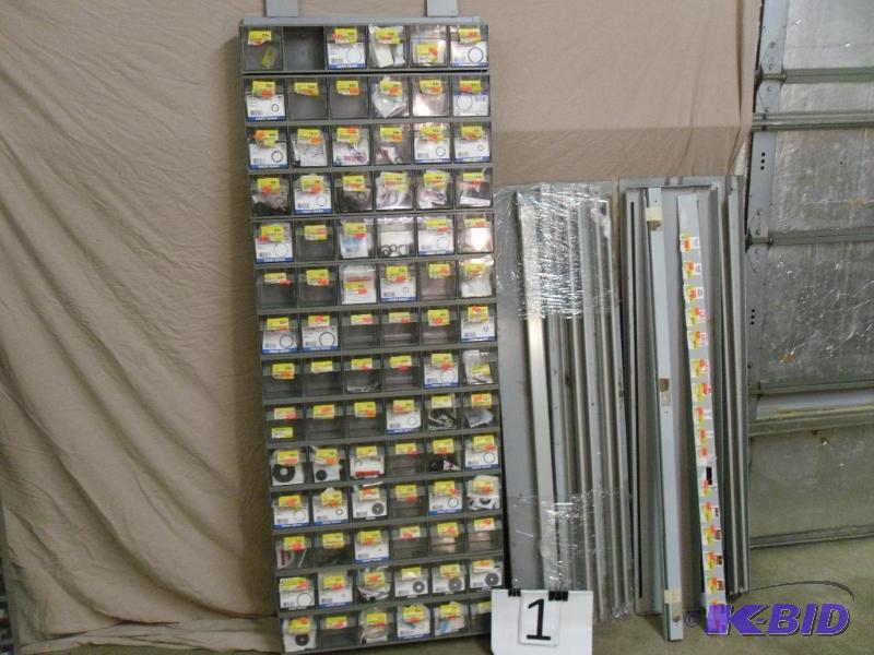 lot 1 image: 84 Bin Hardware Storage Unit with Contents. C...