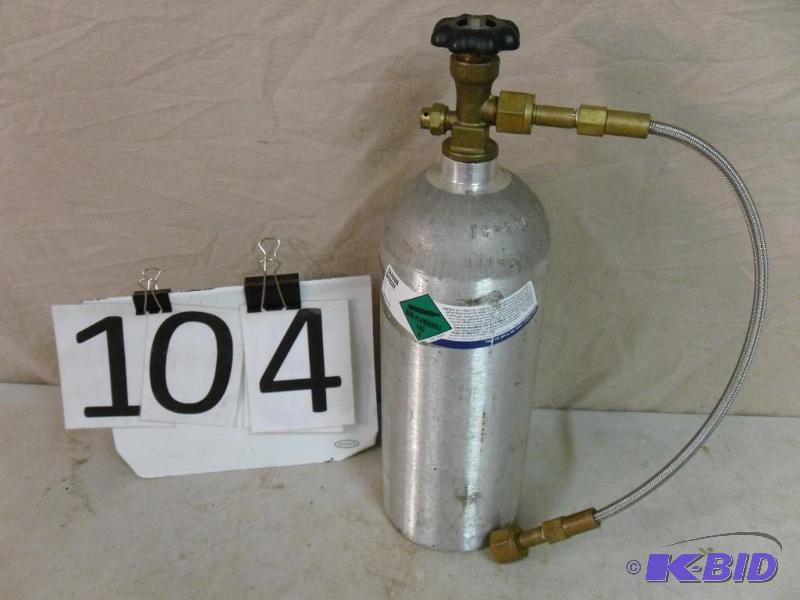 lot 104 image: Aluminum High Pressure CO2 Cylinder with Cont...