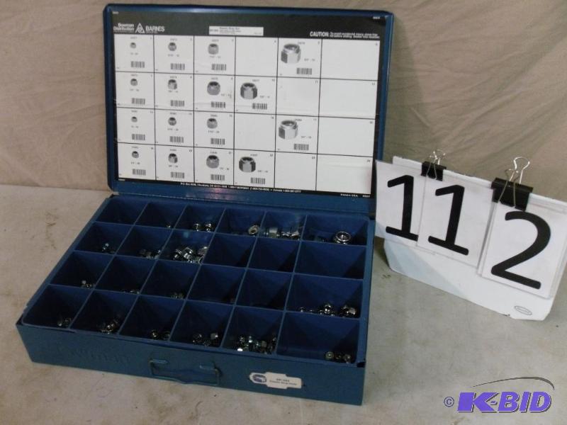 lot 112 image: Bowman Metal Organizer with an Assortment of ...