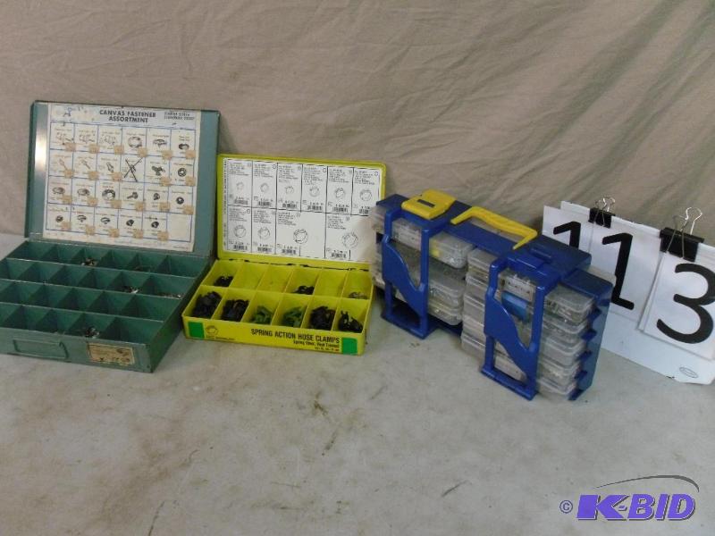 lot 113 image: Lot of 3 Assorted Organizers with Contents. C...