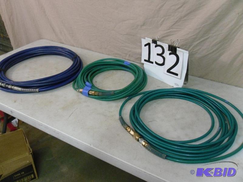 lot 132 image: 2 Air Hoses and a Graco Paint Sprayer Hose....