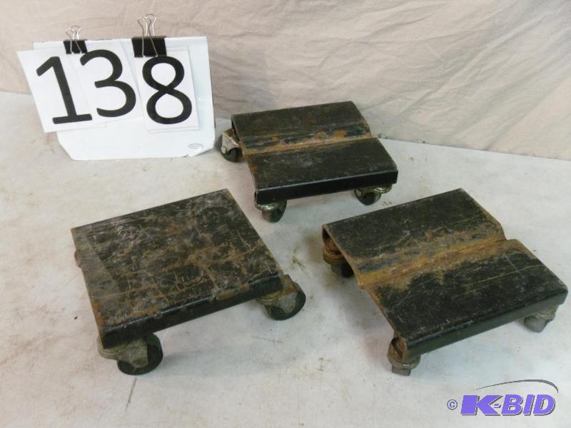 lot 138 image: Set of 3 Snowmobile Dollies....
