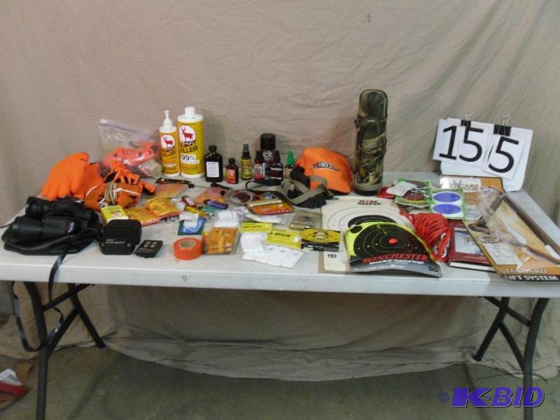 lot 155 image: Lot of Hunting Accessories and Supplies. Scen...